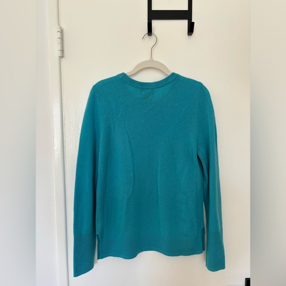 NWT Halogen 100% Cashmere Turquoise Sweater - Picture 2 of 4
